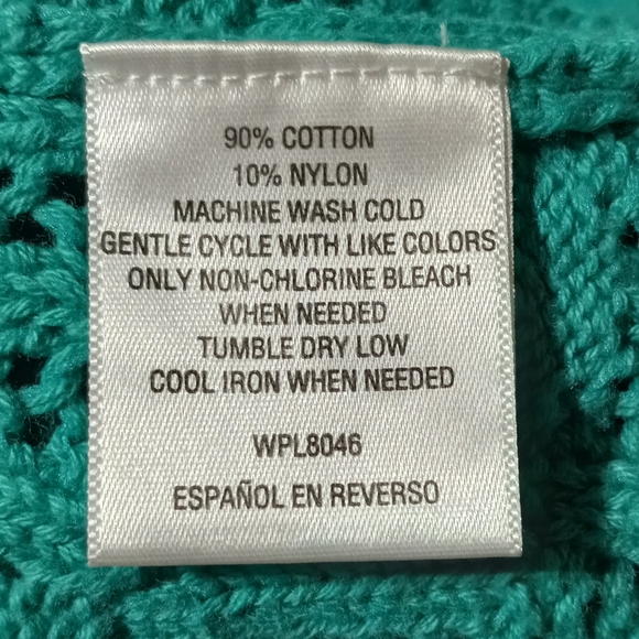 JM Collection EUC Green Cardigan, 3/4 Sleeves, - Picture 6 of 7